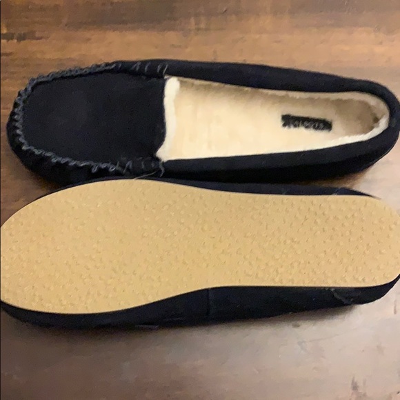 Talbots navy suede slippers, new, 11 - Picture 4 of 6